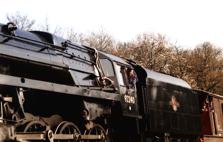 The 9F at Bluebell