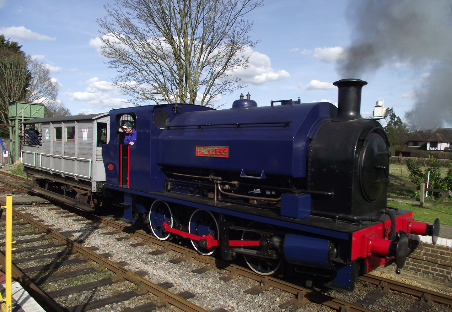 Empress running into Isfield Station